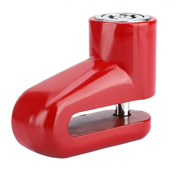 Seguridad Scooter Motocicleta, Antirrobo Bicicleta De Servicio Pesado Alarma Bicicleta Bloqueo Coneeda De Freno Disco Rotor Bloqueo Rojo