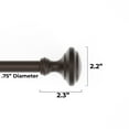 thumbnail image 5 of Mainstays 3/4" Bronze Sherry Trumpet Adjustable Single Curtain Rod Set, 30-84", 5 of 7