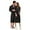 Black, variant on Couple Long Robe Cardigan Hotel Home Wear Bathrobe Bathrobe Bathrobe Nightgown