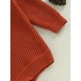 thumbnail image 6 of TSEXIEFOOFU Baby Knit Romper Long Sleeve Crew Neck Solid Fall Winter Bodysuit for Girls Boys, 6 of 8