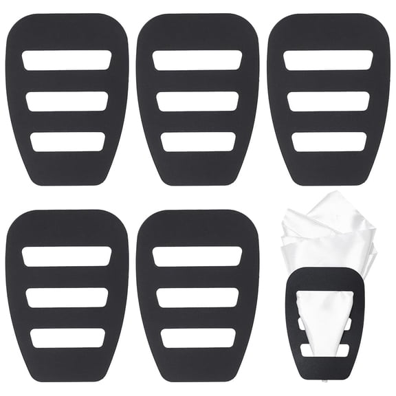 6 Pcs Pocket Square Holder for Men, Plastic Men's Suit Pocket Handkerchief Keepers Mens Pocket Square Folder Pocket Square