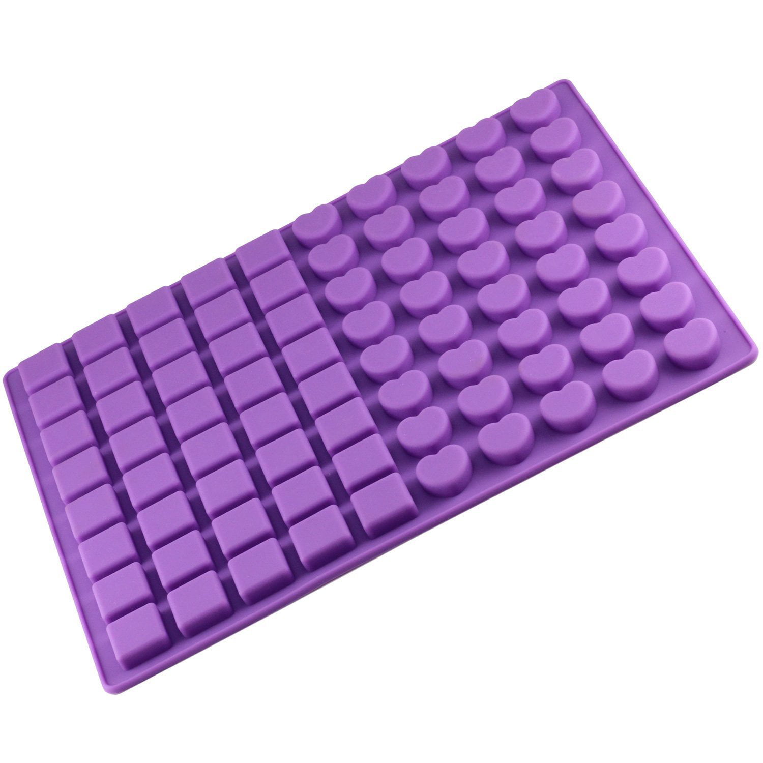 Mujiang 80-Cavity Silicone Molds for Making Homemade Chocolate Candy Gummy Jelly