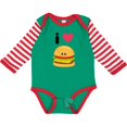 thumbnail image 3 of Inktastic I Love Cheeseburgers Boys or Girls Long Sleeve Baby Bodysuit, 3 of 5