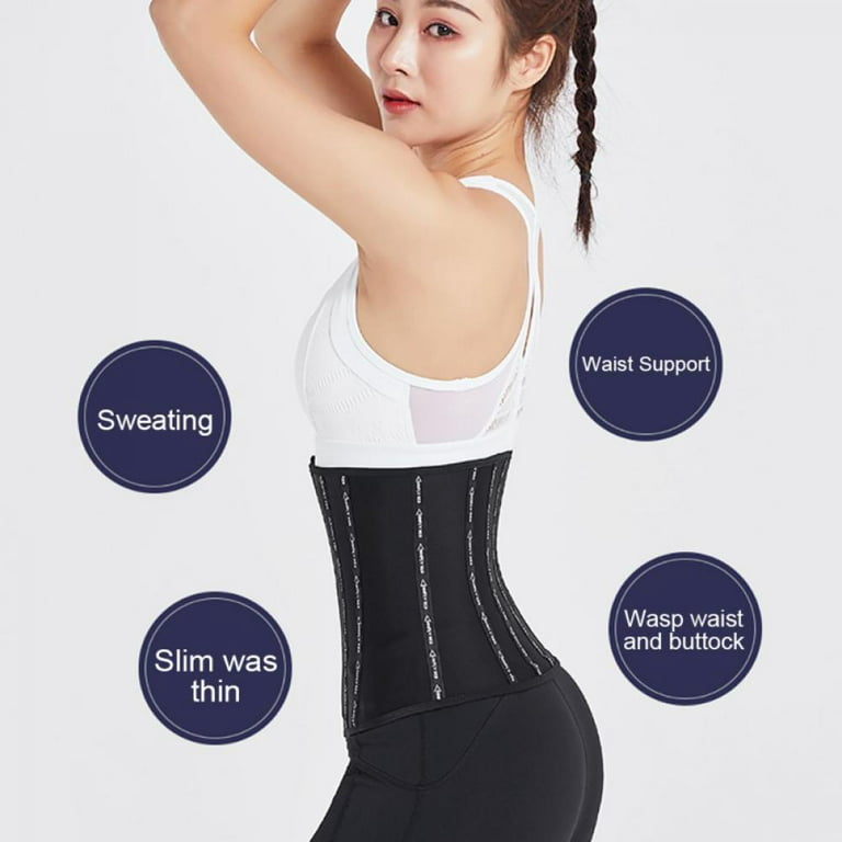 TrainingGirl Women Waist Trainer Cincher Corset Tummy Control Workout Sweat  Band Slimmer Belly Belt Weight Loss Sports Girdle