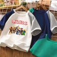 thumbnail image 1 of juego Anime estampado algodón manga corta Top niños hogar camiseta Anime periférico regalos de cumpleaños, 1 of 5