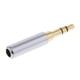 thumbnail image 4 of Conector macho de 3,5 mm para reparación de auriculares estéreo, chapado en oro, metálico plata, 4 of 7