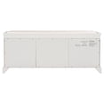 thumbnail image 4 of Canddidliike Wood Cushion Entryway Bench with Storage Drawers and Cabinets, White, 4 of 8