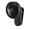 thumbnail image 1 of Black Magnetic Clip Fan Usb Rechargeable 3 Wind Levels 90 Degree Rotation Quiet Desktop Portable For Home Bedroom, 1 of 6
