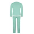 thumbnail image 6 of 2 Piece Womens Casual Set Stand Collar Full Zip Multi Pockets Tunic Jacket Elastic Waist Pant Color Block Office Outfit (M, Mint Green), 6 of 9