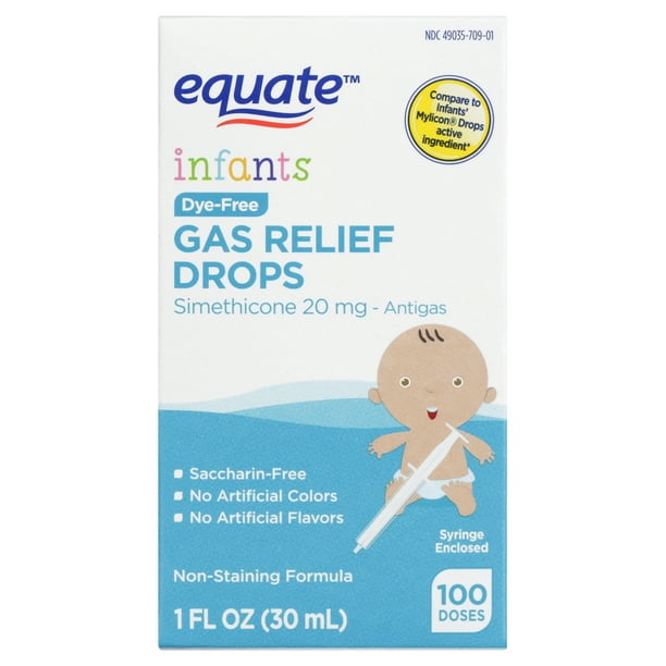 Equate Infants DyeFree Stomach Gas Relief Drops, over the Counter, 1