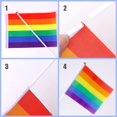 thumbnail image 3 of AIEX 20pcs Rainbow Small Flags with 20pcs Rods, Vigorous Colored Gay Pride Banner Lesbian Pride Flag LGBTQ Mini, 3 of 5