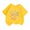 Yellow, variant on Curuila Kid Girls Tops Letter Print Crew Neck Short Sleeve Tee Summer Casual Loose T Shirt Black Size 2-4 Years