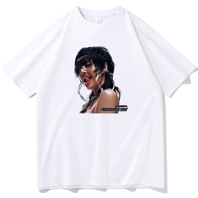 Lisa Rockstar T-shirt O-Neck Short Sleeve Shirts Fans Gift Xinyi