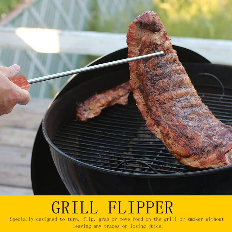 Flipper Turning Hook Stainless Steel Meat Turner Hook Flipper Meat Hook for  Grilling, Flipping and Turning Vegetables and Meats, Grill and Smoker