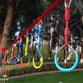 thumbnail image 3 of Colorful Swing Gymnastic Rings Outdoor Backyards Play Sets Playground Equipment Ring, 3 of 5