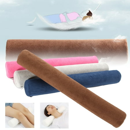 Cervical Neck Pillow Moaere 23'' Washable Round Cervical Pillow Roll Memory Foam Bolster Neck Lumbar Support ()