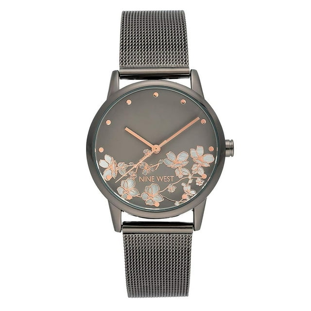 Nine West Reloj De Pulsera De Malla En Tono Plateado Y Bronce Para Mujer Nw/2429Flgy
