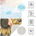 thumbnail image 7 of SKYSONIC Bathroom Rug Toiletry Mat Set, 2 pack Yellow Vintage Sunflower Print, Fluffy Plush Absorbent Bath Rugs Carpet for Bathroom Floor Toilet Tub and Shower,23.6"x15.7"+17.3"x13.4", 7 of 7