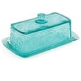 thumbnail image 1 of Mantequera The Pioneer Woman Adeline de cristal, color verde azulado, 1 of 1