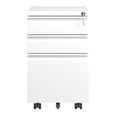thumbnail image 3 of Metal File Cabinets, 3 Drawer Mobile File Cabinet with Lock,Metal Filing Cabinets for Home Office Organizer Letters/Legal/A4,Fully Assembled,White, White Office File Cabinets,Steel File Cabinets, 3 of 16