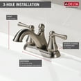 thumbnail image 5 of Delta Haywood Two Handle Centerset Bathroom Faucet in Stainless 25999LF-SS, 5 of 5