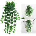 thumbnail image 4 of 1 hebra Artificial hiedra hoja plantas vid colgante falso follaje flores hogar cocina jardín Oficina boda decoración de , hojas de camote Macarena plantas de hojas de hiedra realistas, 4 of 8