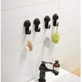 thumbnail image 3 of Heldig Suction Cup Hooks, Heavy Duty Suction Cup Hooks Waterproof and Oilproof, Bathroom Kitchen Wall Hooks Hanger for Towel Loofah, Reusable Shower Suction Hooks - 2 Packs（Black）, 3 of 5