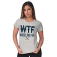 thumbnail image 3 of WTF Where's the Fish Fisherman Funny Womens Slim Fit Graphic Tee Brisco Brands M, 3 of 5