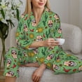thumbnail image 6 of Picia Vintage Sugar Skull Pattern Women’s Long-Sleeve Sleepwear Set - Soft 2-Piece Loungewear with Pockets, Comfy PJs for Relaxing Nights-X-Large, 6 of 7