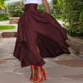 thumbnail image 4 of ZANZEA Women Summer Skirts Split Hem Lace-Up Asymmetric Party Casual Long Skirt, 4 of 4