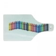 thumbnail image 1 of Crayon Cutting Board, Photo of Wavy Border Tiny Children's Painting Craft on Plain Backdrop Print, Decorative Tempered Glass Cutting and Serving Board, in 3 Sizes, by Ambesonne, 1 of 2