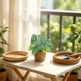 thumbnail image 2 of Artificial Potted Plant,Weather Resistant Fake Plant in Woven Basket Faux Greenery Decor for Home Tabletop Living Room Office Shelf, 2 of 6