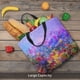 thumbnail image 5 of Fotbe Colorful Purple Cosmos Flower Bolsa Tote con Estampado para Mujer, Bolsos con Cremallera, Bolsa de Hombro Casual de Gran Capacidad con Bolsillos Internos, 5 of 7