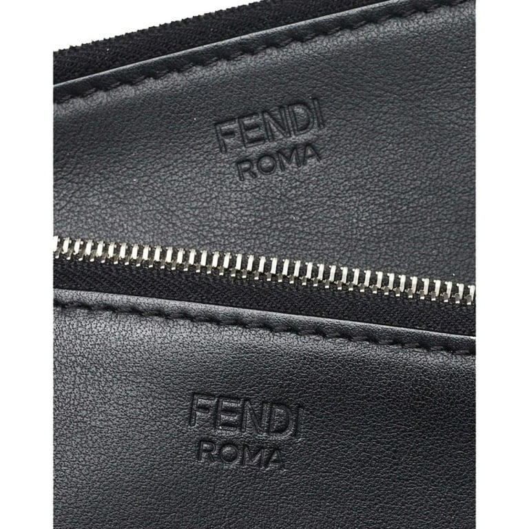 Fendi Women Roma Chain Pouch Wallet In Black