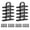 10-Pack Black, variant on 10-Pack Stainless Steel 1.8 Inch M5 Strip Eye Plate Hooks, Enclosed Ring Hook for Ceiling Wall Mount & Boat Rigging Hanging Hardware