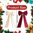 thumbnail image 3 of Clode Large Velvet Christmas Bows — Large Bows for Christmas Tree Topper Wreaths Mantle Front Door Porch & Wedding Decoration — Xmas Decor Indoor & Outdoor Christmas Decorations Beads, 3 of 8