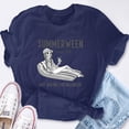 thumbnail image 2 of EcoLoom Summerween Social Club Skeleton Pool Short Sleeve Unisex T Shirt, 2 of 6