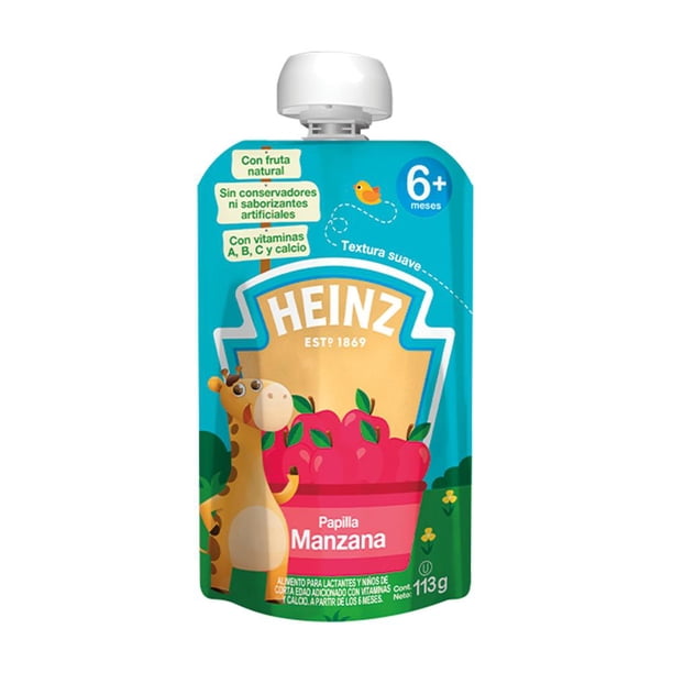 Papilla Heinz etapa 2 sabor manzana pouch 113 g