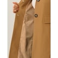 thumbnail image 6 of Allegra K Women's Vintage Lapel Collared Overcoat Single Breasted Mid-Long Winter Coat, 6 of 7