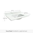 thumbnail image 4 of Design House Calesco Calacatta 31" Quartz Vanity Top with Backsplash and 22" Side Splash, Single Hole, 4 of 4