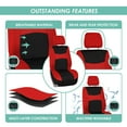 thumbnail image 6 of FH Group Light & Breezy Flat Cloth Car Seat Cover, Universal Red Full Set Seat Covers with Air Freshener, 6 of 9