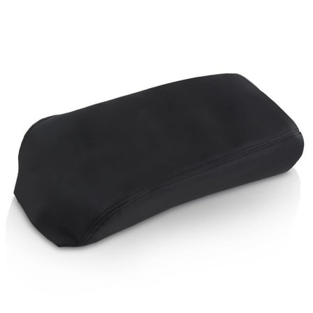 CROSSDESIGN Leather Console Lid Armrest Cover Black Stitch Fit for Ford Explorer 2011-2018