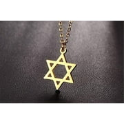 OC JEWELRY 14K. Solid Gold/P Star of David Necklace/Jewish Magen David Handmade Jewelry 16" + 2" Extender.