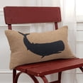 thumbnail image 2 of Rizzy Home Printed Whale Cotton Decorative Throw Pillow Cover,14"x26", Natural, 2 of 3
