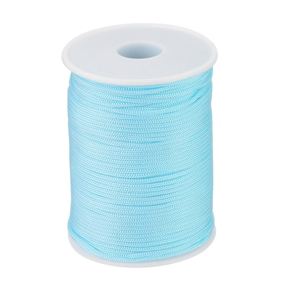 Cuerda de polipropileno trenzada Uxcell de 1/16 de pulgada, cuerda de nylon de 328 pies para tendedero, camping, exterior, azul cielo
