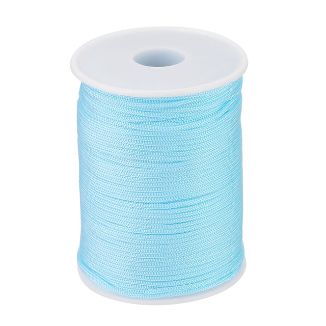 Cuerda de polipropileno trenzada Uxcell de 1/16 de pulgada, cuerda de nylon de 328 pies para tendedero, camping, exterior, azul cielo