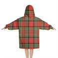 thumbnail image 2 of Red Green Checkerboard Checkered Pattern Blanket Hoodies for Kids 6-13YR Oversize Wearable Blanket Hoodies for Boys Girls Teens, 2 of 7