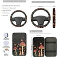 thumbnail image 3 of Jeiento Mushroom Car Seat Cover Full Set, 13 Pcs Auto Interior Accessories Set with Butterfly Steering Wheel Cover, Seatbelt Pads, Armrest Cushion, Coaster, Keychain, Universal Fit for SUV, Truck, 3 of 8