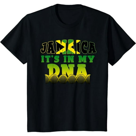 Jamaican Flag Jamaica It`s In My DNA Men Women Kids Gift T-Shirt