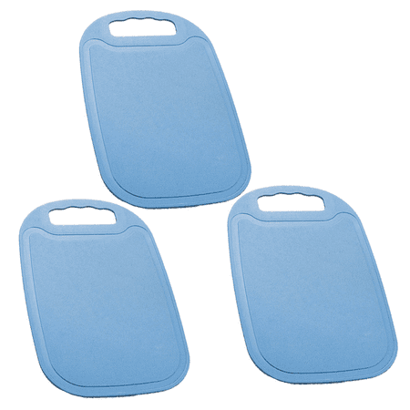 

Kitchen Cutting Board Chopping Boards- Plastic Cutting Boards Set Juice Grooves BPA-Free and Dishwasher Safe Blue - Blue